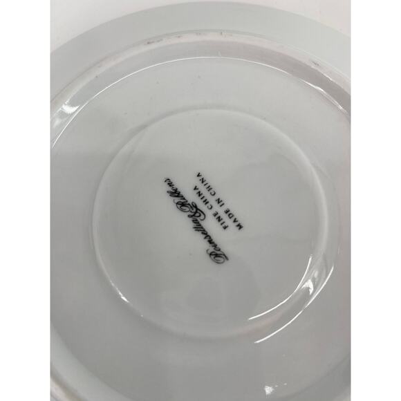 Set 5 Tienshan Fairfield Poinsettia & Ribbons Christmas Holiday 6" Saucer Plate - Picture 5 of 5